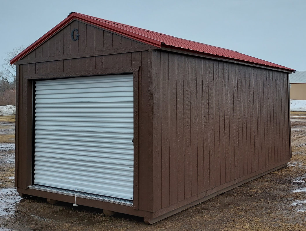 10x20 Cabin with Mission Brown Shingled Roof and LP SmartSide siding Stained Haley Driftwood